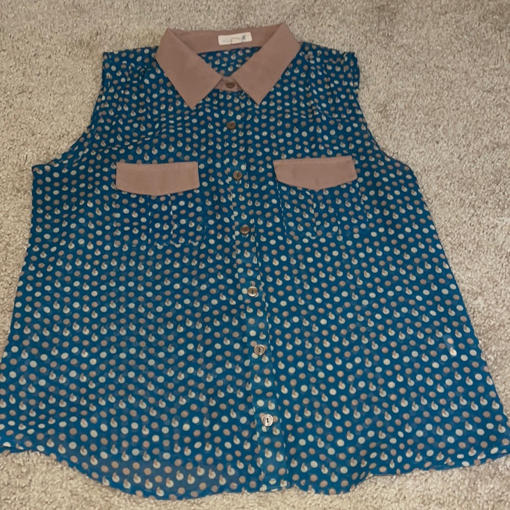 Sheer sleeveless blouse